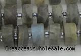 CRB485 15.5 inches 8*14mm tyre labradorite gemstone beads