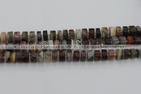 CRB496 15.5 inches 7*14mm tyre botswana agate beads wholesale