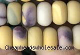 CRB5022 15.5 inches 4*6mm rondelle matte mookaite beads wholesale