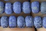 CRB5025 15.5 inches 4*6mm rondelle matte lapis lazuli beads wholesale