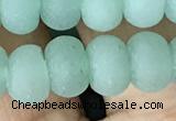 CRB5054 15.5 inches 5*8mm rondelle matte green aventurine beads