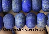 CRB5075 15.5 inches 5*8mm rondelle matte lapis lazuli beads wholesale