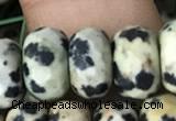 CRB5158 15.5 inches 5*8mm faceted rondelle dalmatian jasper beads