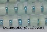 CRB531 15.5 inches 6*10mm tyre Chinese amazonite beads wholesale