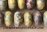 CRB5335 15.5 inches 5*8mm rondelle leopard skin jasper beads