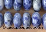 CRB5354 15.5 inches 5*8mm rondelle blue spot stone beads wholesale