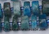 CRB539 15.5 inches 7*14mm tyre apatite gemstone beads wholesale