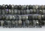 CRB5622 15.5 inches 7*11mm - 8*12mm faceted rondelle labradorite beads