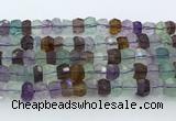 CRB5625 15.5 inches 6*8mm - 7*9mm faceted rondelle fluorite beads