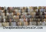 CRB5626 15.5 inches 3*6mm - 4*7mm faceted rondelle Botswana agate beads