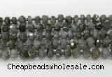 CRB5652 15.5 inches 5*8mm-6*10mm faceted rondelle labradorite beads wholesale