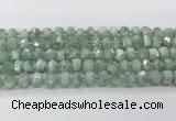 CRB5654 15.5 inches 5*8mm-6*10mm faceted rondelle green angel skin beads wholesale