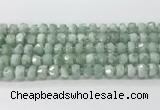 CRB5655 15.5 inches 6*10mm-7*11mm faceted rondelle green angel skin beads wholesale