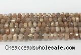 CRB5657 15.5 inches 6*10mm-7*11mm faceted rondelle moonstone beads wholesale