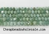 CRB5658 15.5 inches 6*10mm-7*11mm faceted rondelle jade beads wholesale