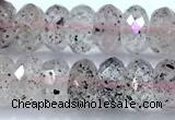 CRB5783 15 inches 6*9mm faceted rondelle quartz beads