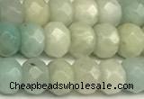 CRB5793 15 inches 4*6mm, 5*8mm faceted rondelle amazonite beads