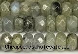 CRB5798 15 inches 4*6mm, 5*8mm, 6*10mm faceted rondelle labradorite beads