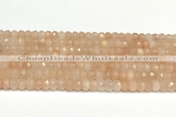 CRB5799 15 inches 4*6mm, 5*8mm, 6*10mm faceted rondelle pink aventurine jade beads