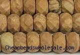 CRB5803 15 inches 4*6mm, 5*8mm faceted rondelle wooden jasper beads