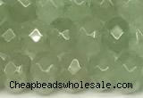 CRB5816 15 inches 4*6mm, 5*8mm, 6*10mm faceted rondelle green aventurine jade beads