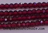 CRB704 15.5 inches 2*3mm faceted rondelle red garnet beads