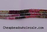 CRB717 15.5 inches 3*5mm faceted rondelle tourmaline beads