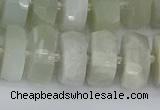 CRB813 15.5 inches 8*16mm faceted rondelle grey moonstone beads