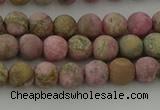 CRC1001 15.5 inches 6mm round matte rhodochrosite gemstone beads