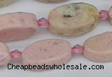 CRC1012 15.5 inches 10*18mm oval rhodochrosite gemstone beads