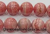 CRC102 15.5 inches 18mm round natural argentina rhodochrosite beads