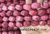 CRC1060 15.5 inches 13*18mm twisted rice rhodochrosite beads