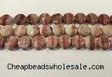 CRC1070 15.5 inches 20mm flat round rhodochrosite beads