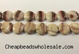 CRC1071 15.5 inches 25mm flat round rhodochrosite beads