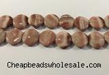 CRC1072 15.5 inches 25mm flat round rhodochrosite beads