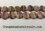 CRC1073 15.5 inches 25mm flat round rhodochrosite beads