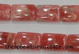 CRC108 15.5 inches 13*18mm rectangle natural argentina rhodochrosite beads