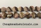 CRC1092 15.5 inches 25*25mm heart rhodochrosite beads wholesale