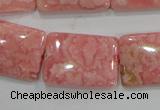 CRC110 15.5 inches 18*25mm rectangle natural argentina rhodochrosite beads