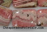 CRC111 15.5 inches 22*30mm rectangle natural argentina rhodochrosite beads