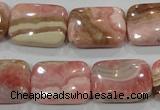 CRC112 15.5 inches 15*20mm rectangle natural argentina rhodochrosite beads