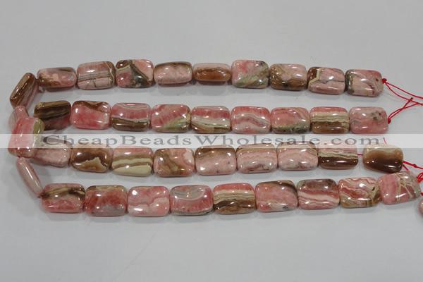 CRC112 15.5 inches 15*20mm rectangle natural argentina rhodochrosite beads