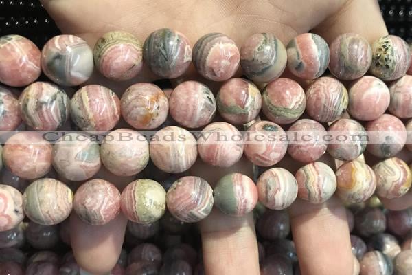 CRC1154 15.5 inches 12mm round rhodochrosite gemstone beads