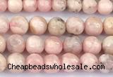 CRC1195 15 inches 4mm round rhodochrosite gemstone beads