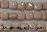 CRC301 15.5 inches 10*10mm square Peru rhodochrosite beads