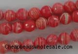 CRC403 15.5 inches 10mm faceted round synthetic rhodochrosite beads