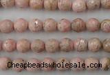 CRC451 15.5 inches 6mm faceted round Argentina rhodochrosite beads