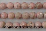 CRC453 15.5 inches 10mm faceted round Argentina rhodochrosite beads