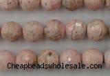 CRC456 15.5 inches 16mm faceted round Argentina rhodochrosite beads