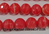 CRC514 15.5 inches 12mm faceted round synthetic rhodochrosite beads